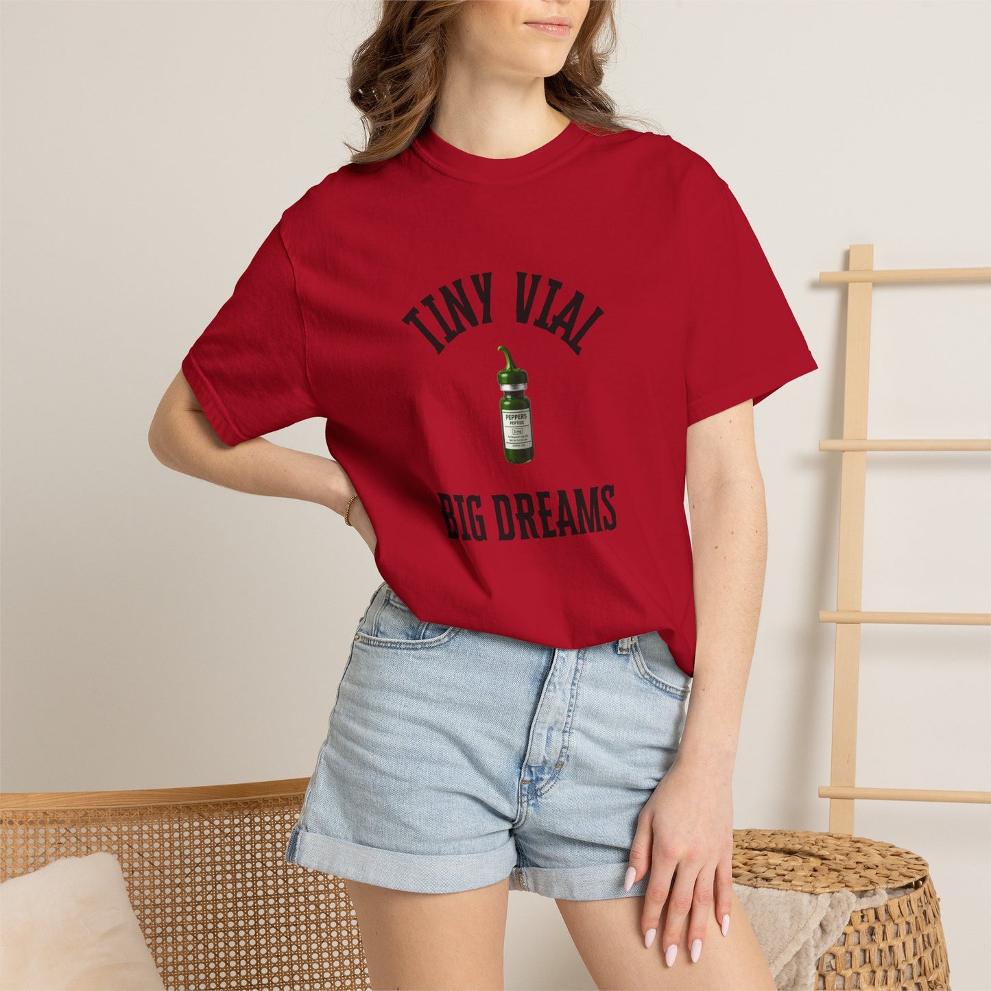 Tiny Vial, Big Dreams Peptides T-shirt