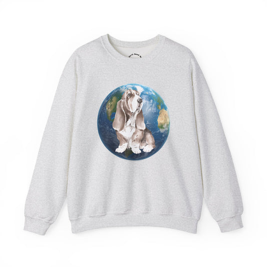 Earth Bound Basset Hound RHYMES THYME Sweatshirt