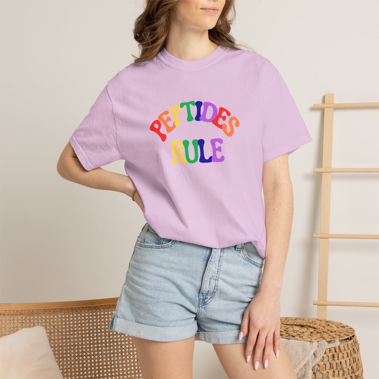 Peptides Rule T-Shirt — Colorful Retro T-Shirt