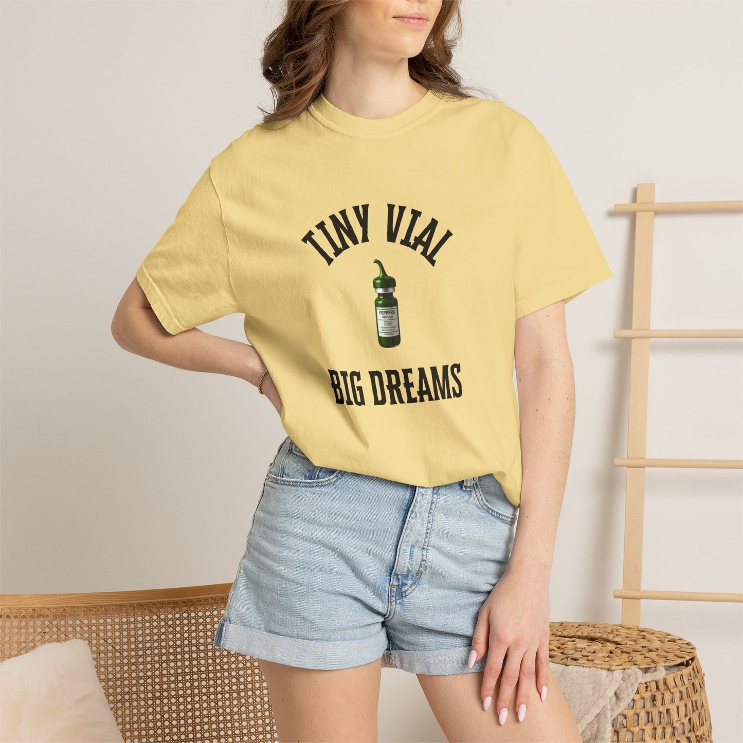 Tiny Vial, Big Dreams Peptides T-shirt