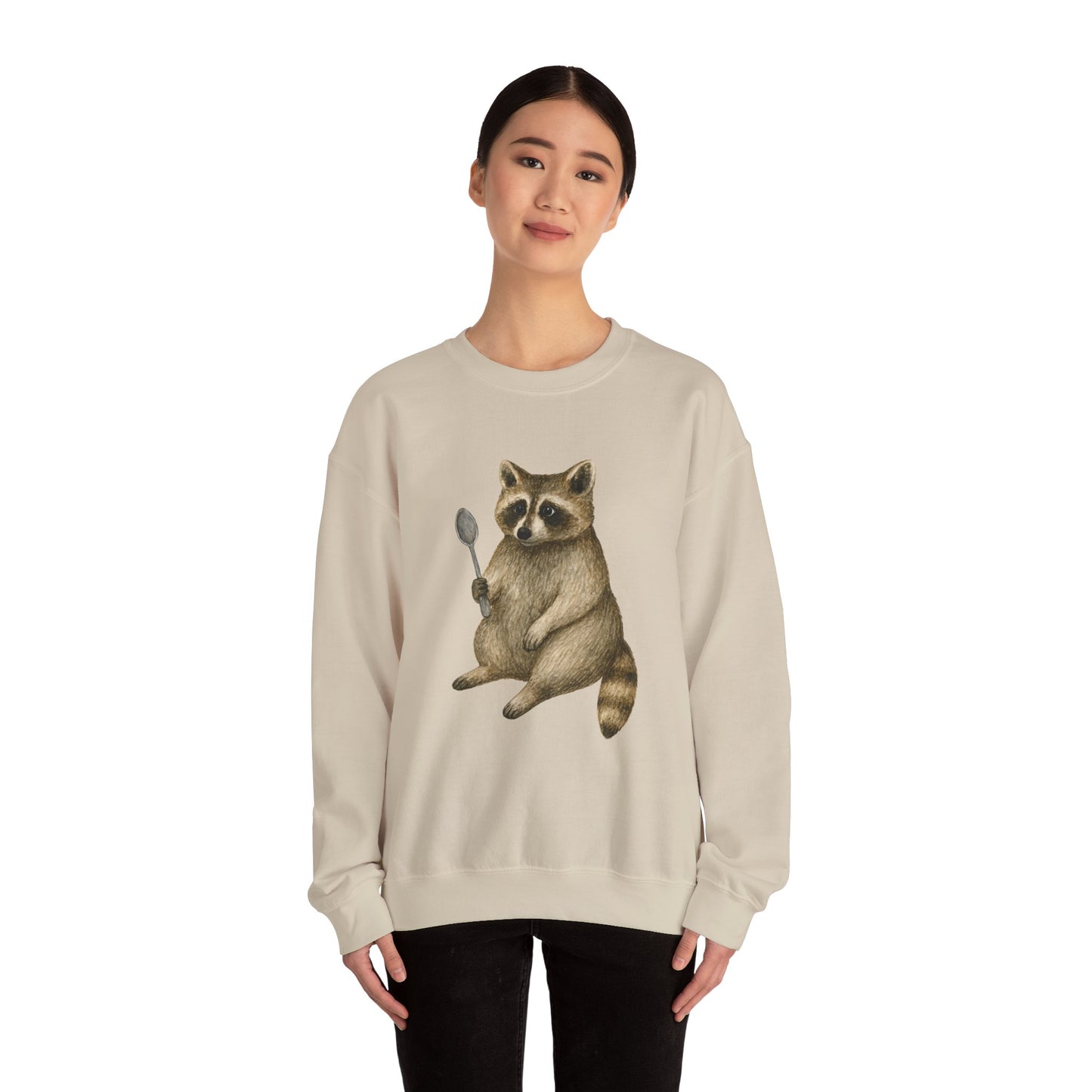 Raccoon with a Spoon RHYMES THYME Sweatshirt