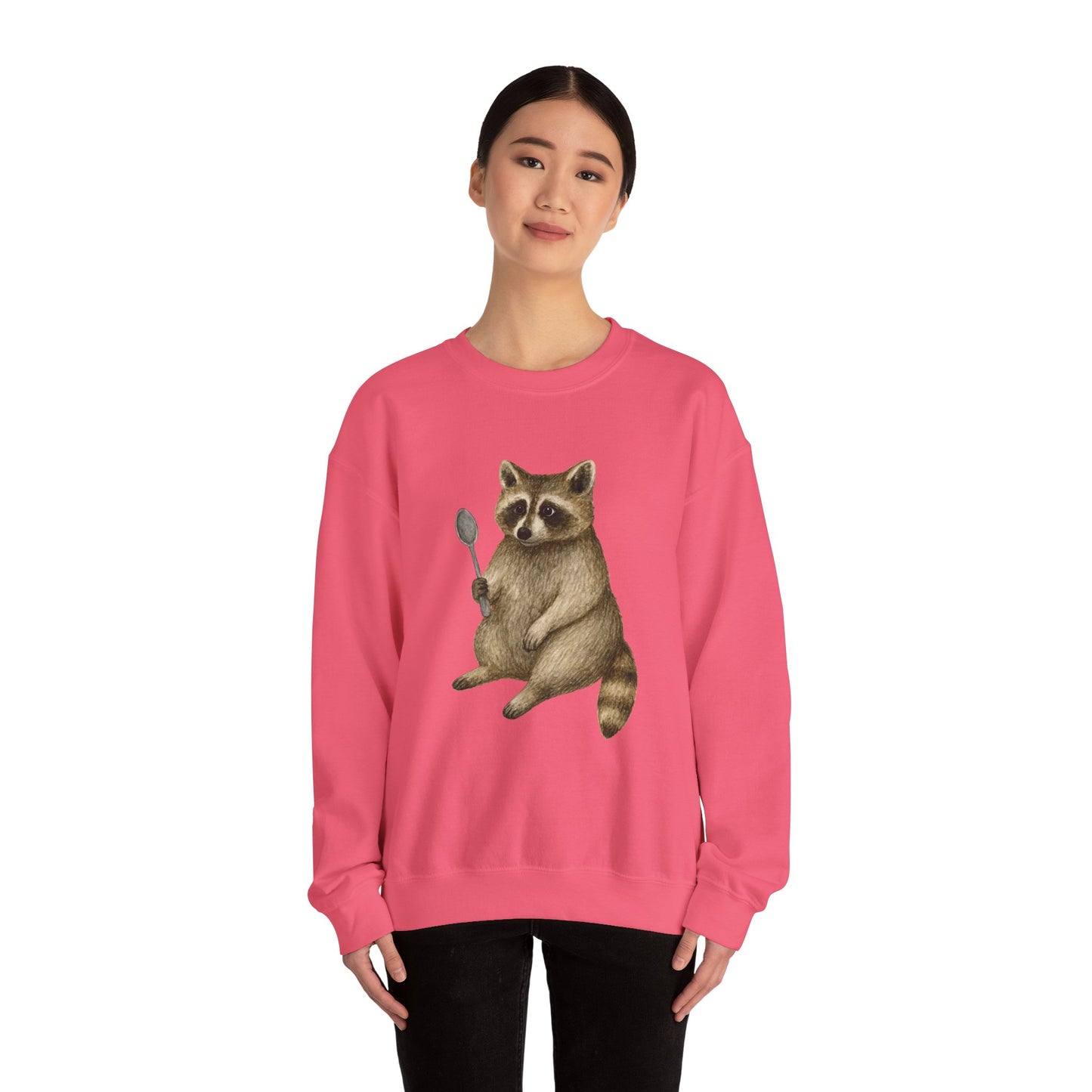 Raccoon with a Spoon RHYMES THYME Sweatshirt