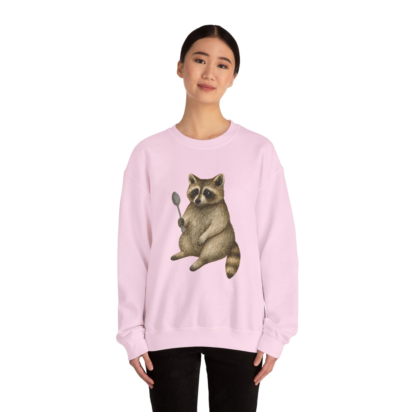 Raccoon with a Spoon RHYMES THYME Sweatshirt