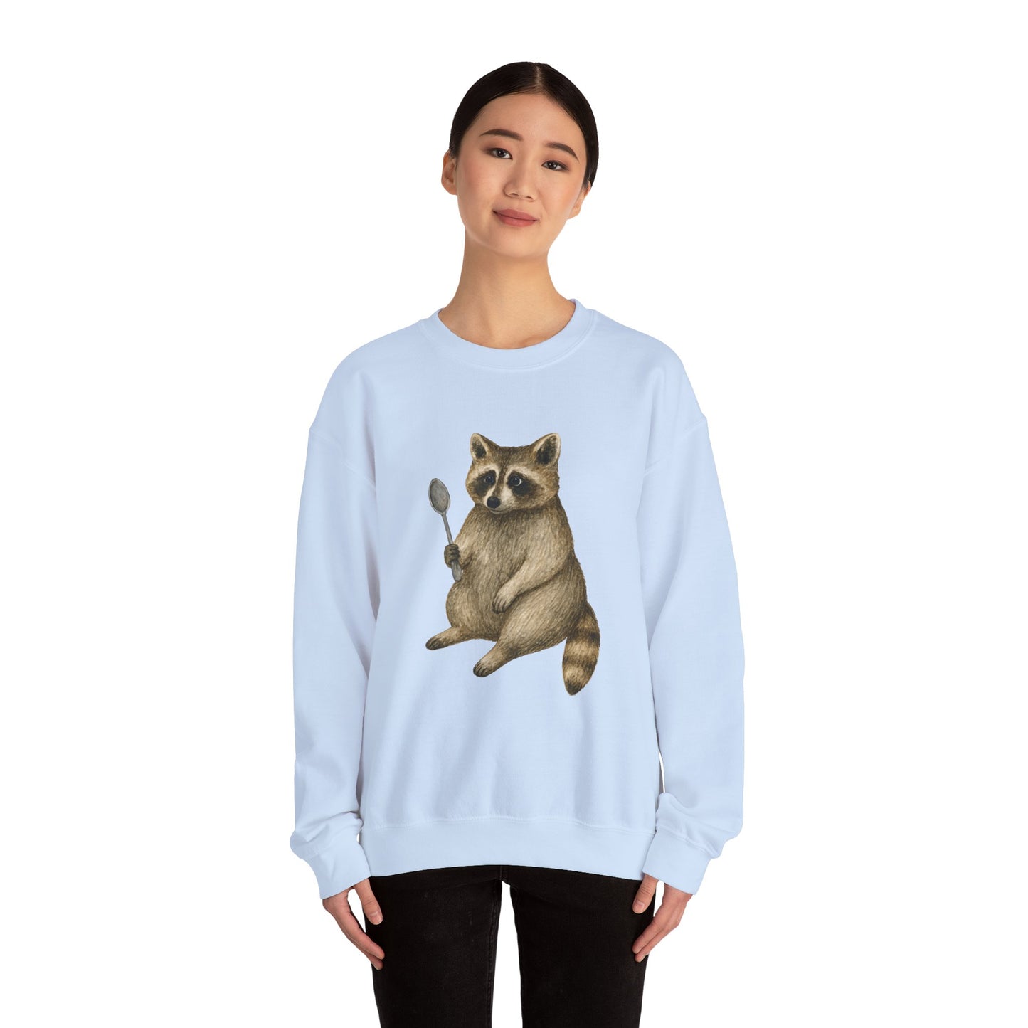 Raccoon with a Spoon RHYMES THYME Sweatshirt