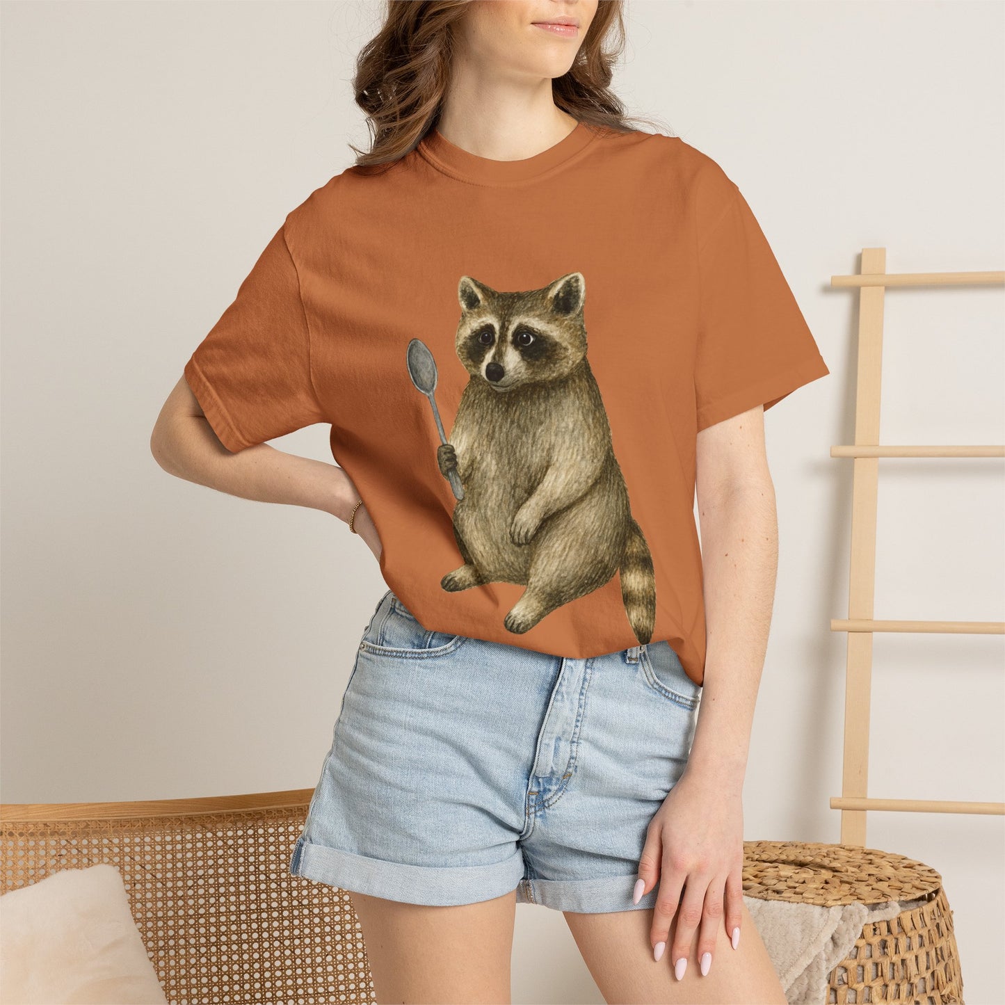 Raccoon with a Spoon RHYMES THYME CC T-Shirt