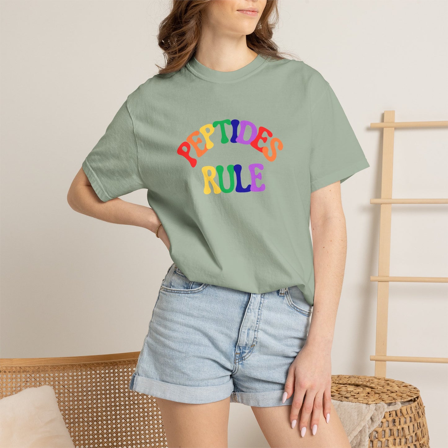 Peptides Rule T-Shirt — Colorful Retro T-Shirt
