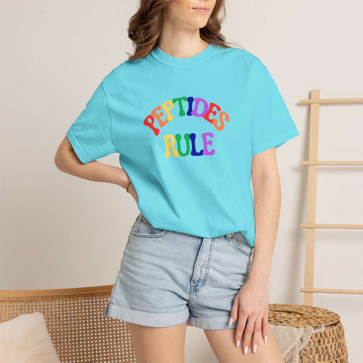 Peptides Rule T-Shirt — Colorful Retro T-Shirt
