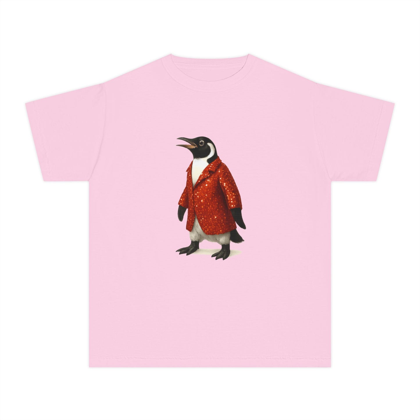 Penguin in Sequins RHYMES THYME CC Youth T-Shirt