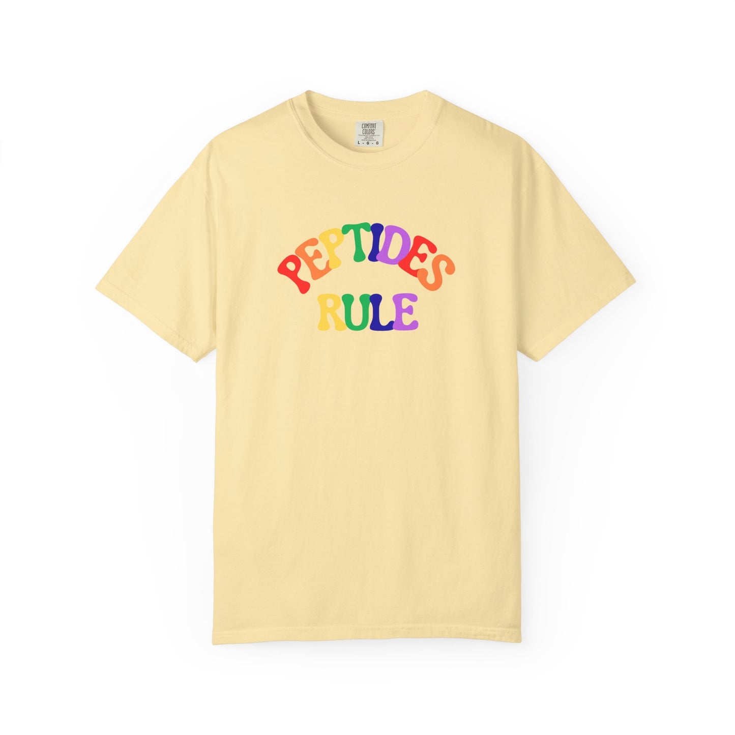 Peptides Rule T-Shirt — Colorful Retro T-Shirt