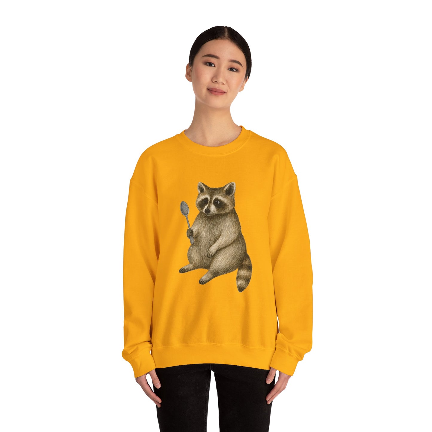 Raccoon with a Spoon RHYMES THYME Sweatshirt