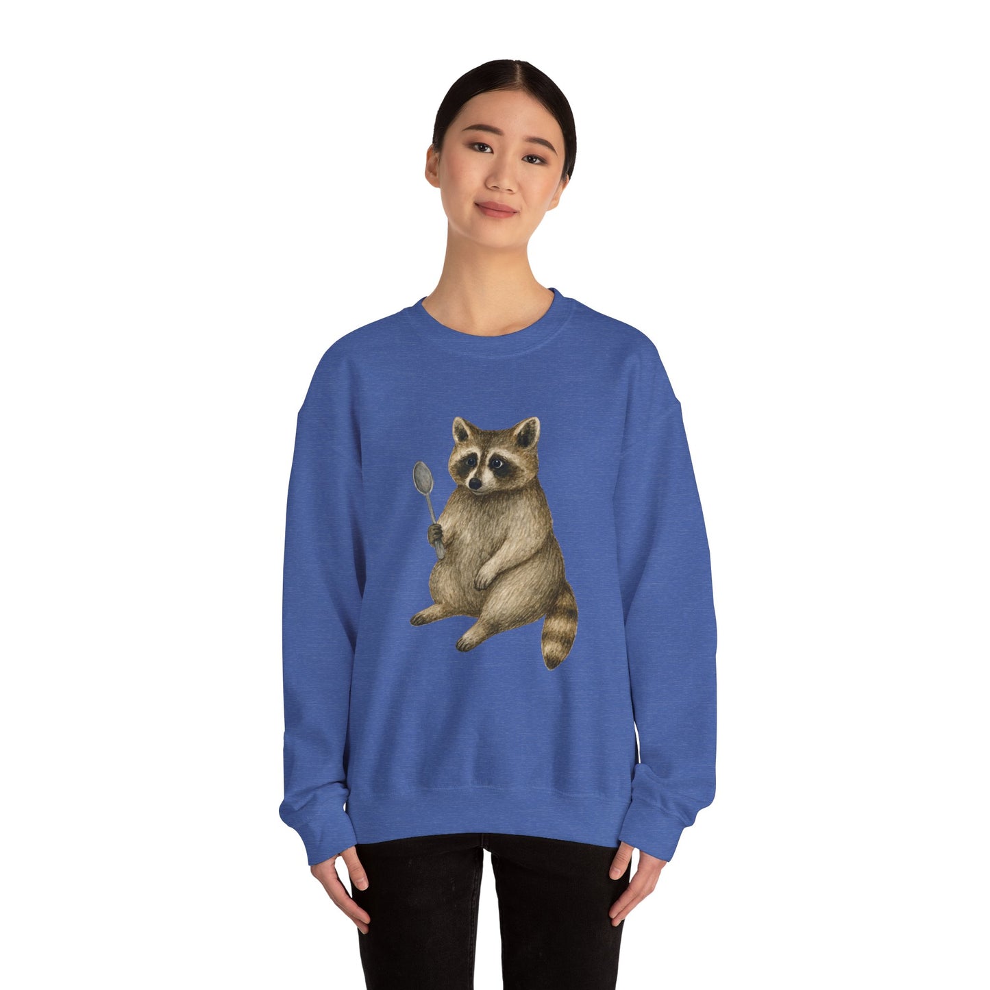 Raccoon with a Spoon RHYMES THYME Sweatshirt