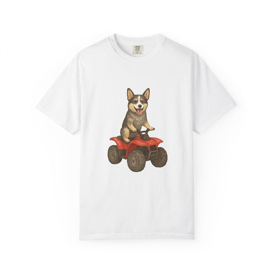 Blue Heeler on a Four Wheeler RHYMES THYME CC T-Shirt