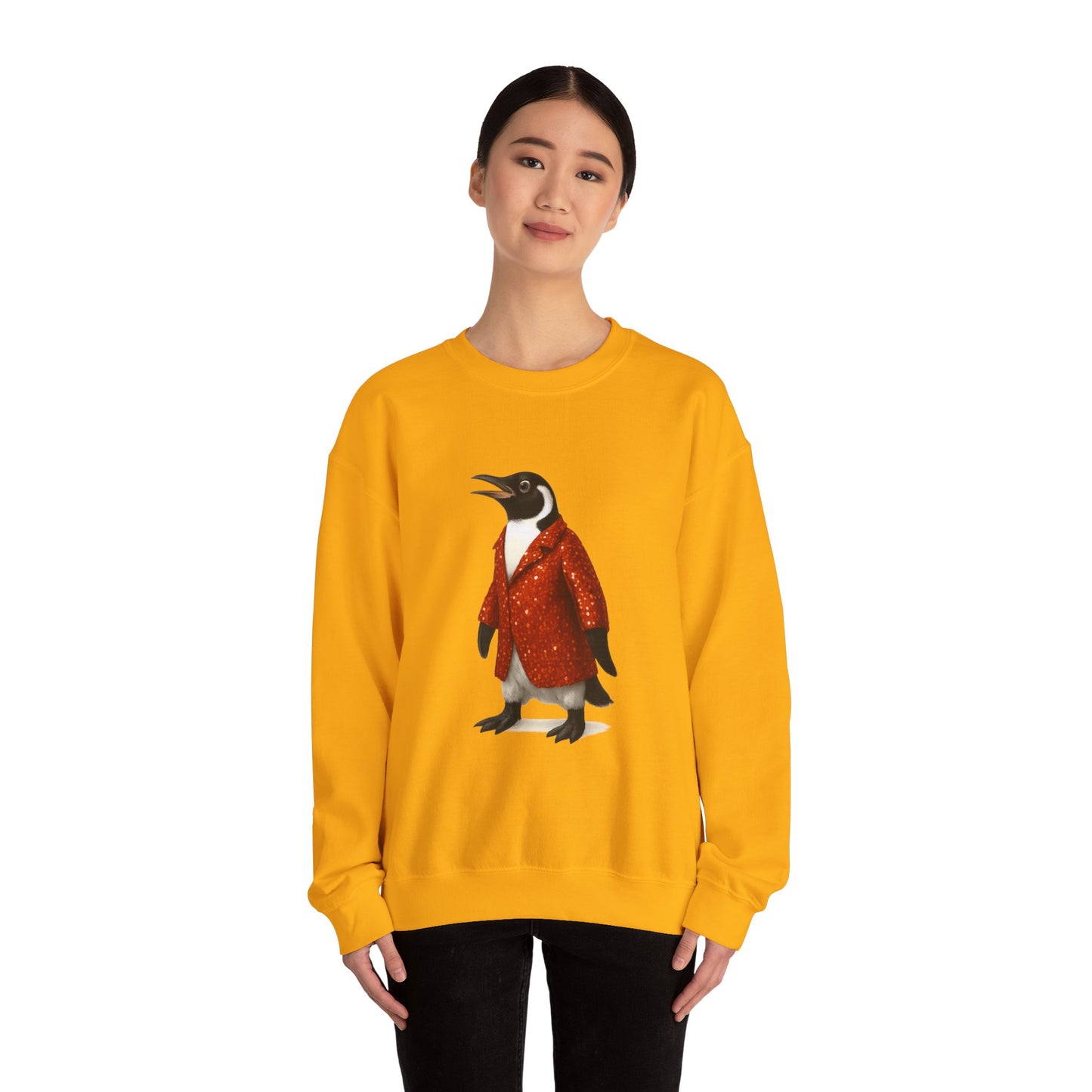 Penguin in Sequins RHYMES THYME Sweatshirt