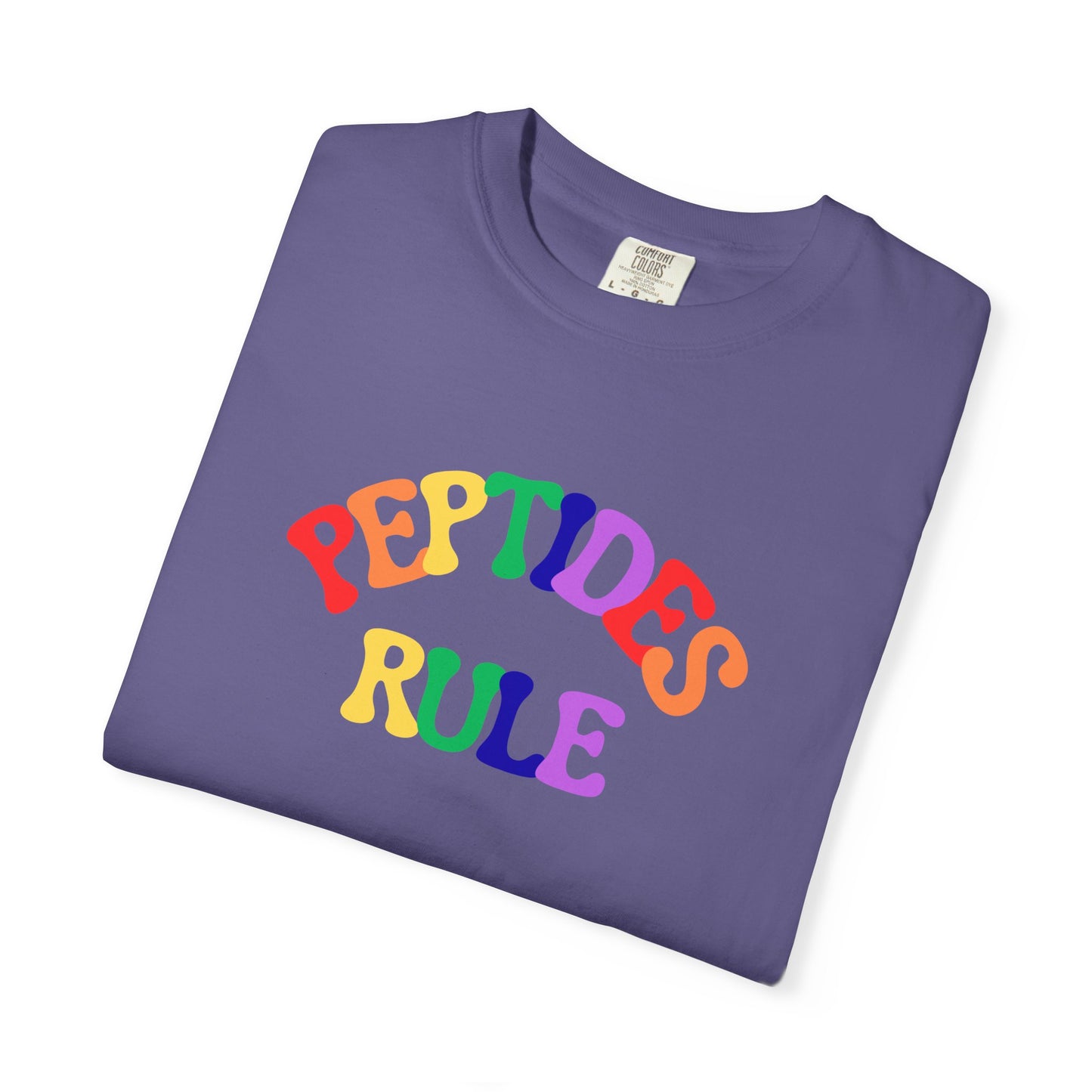 Peptides Rule T-Shirt — Colorful Retro T-Shirt