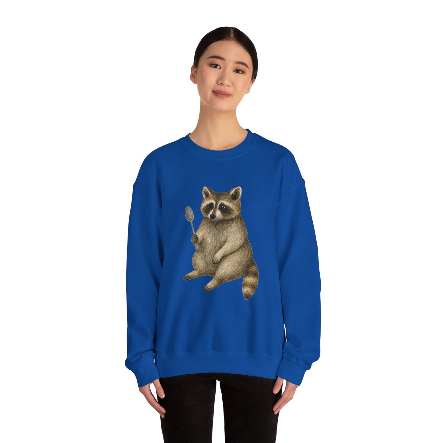 Raccoon with a Spoon RHYMES THYME Sweatshirt