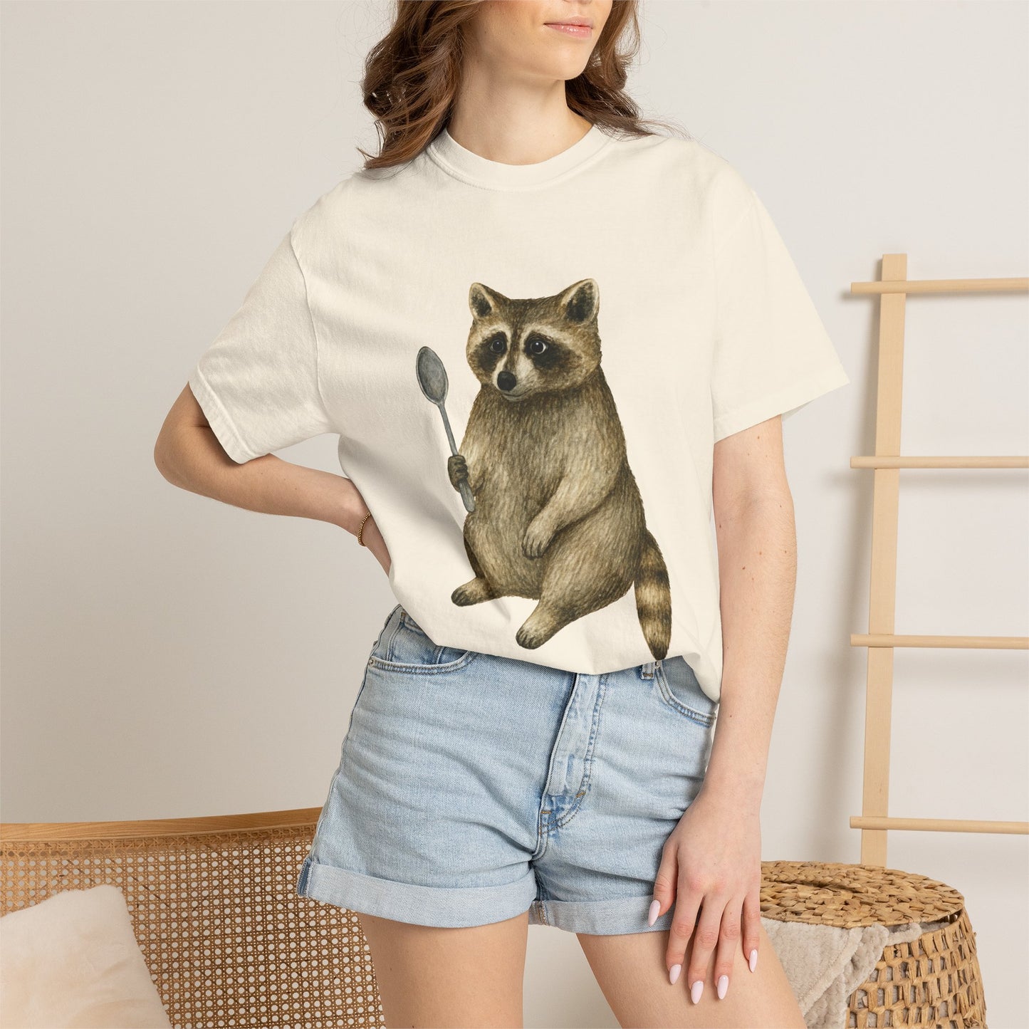 Raccoon with a Spoon RHYMES THYME CC T-Shirt
