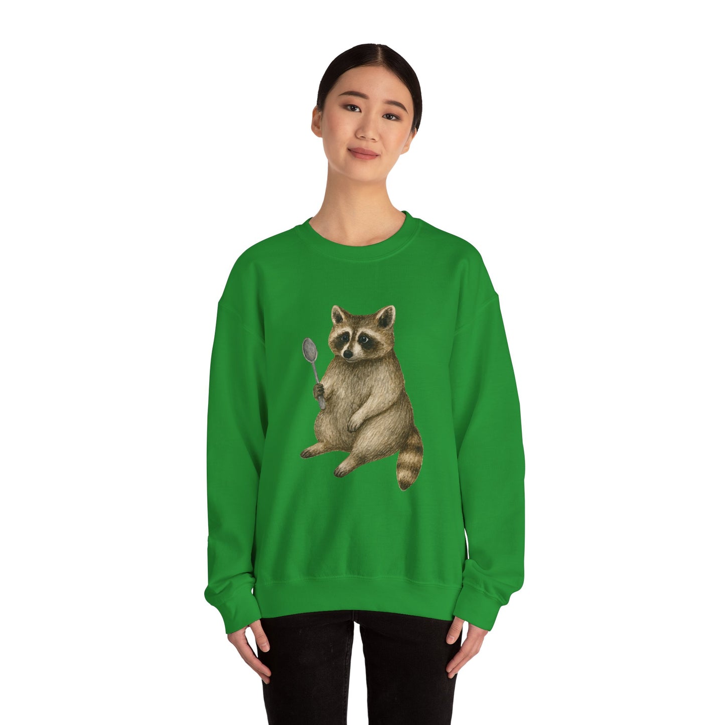 Raccoon with a Spoon RHYMES THYME Sweatshirt