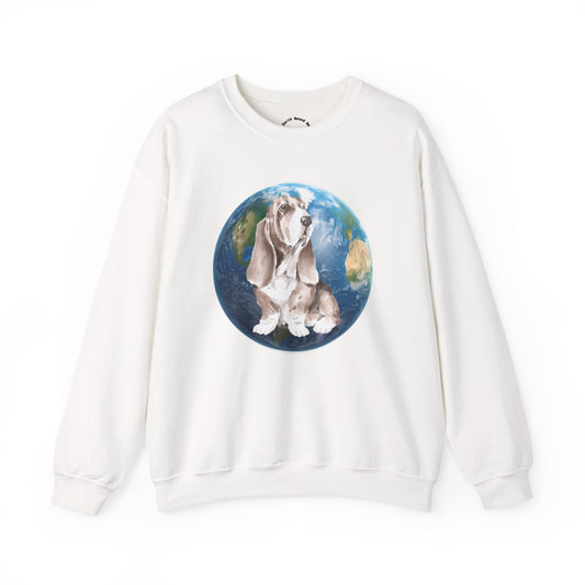 Earth Bound Basset Hound RHYMES THYME Sweatshirt