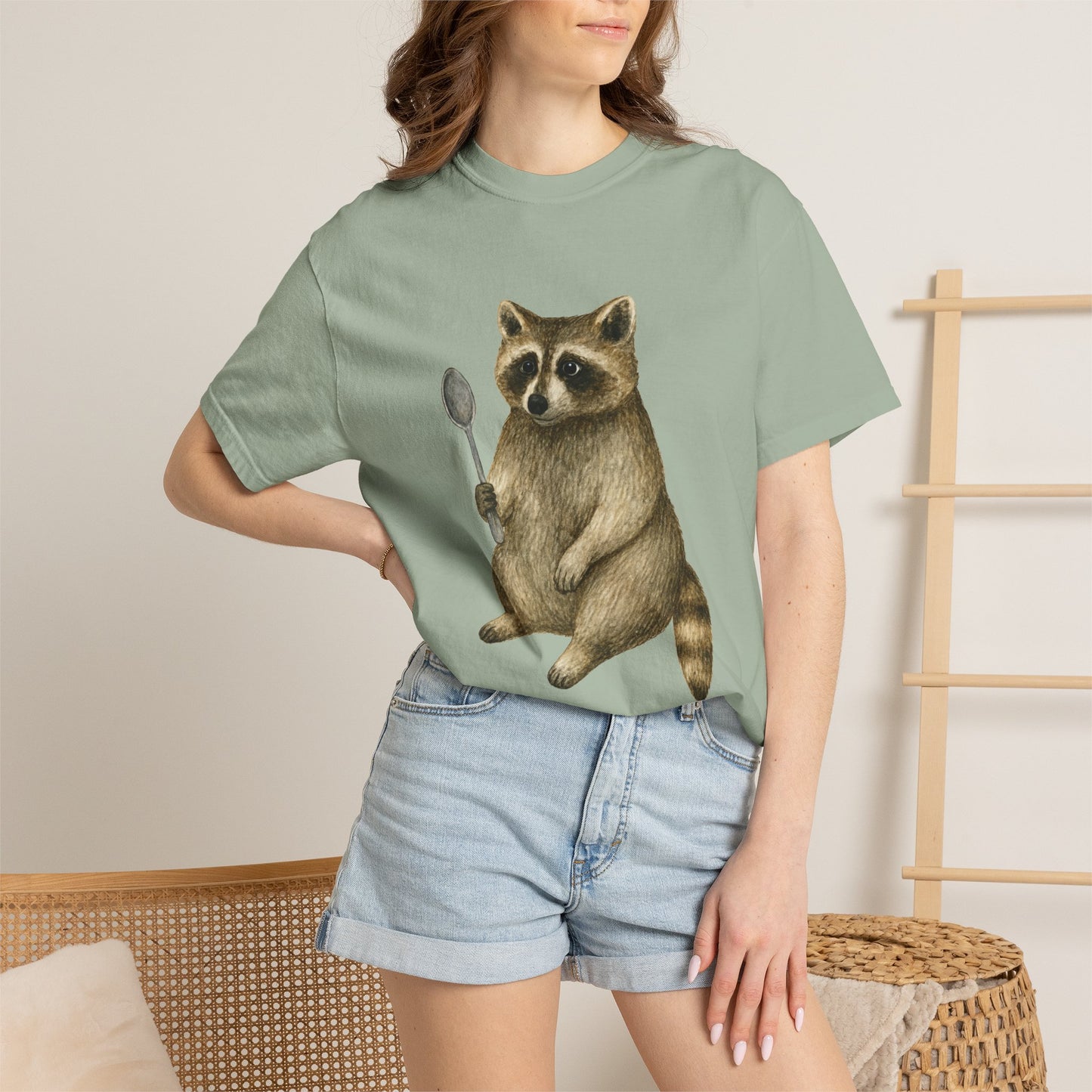 Raccoon with a Spoon RHYMES THYME CC T-Shirt