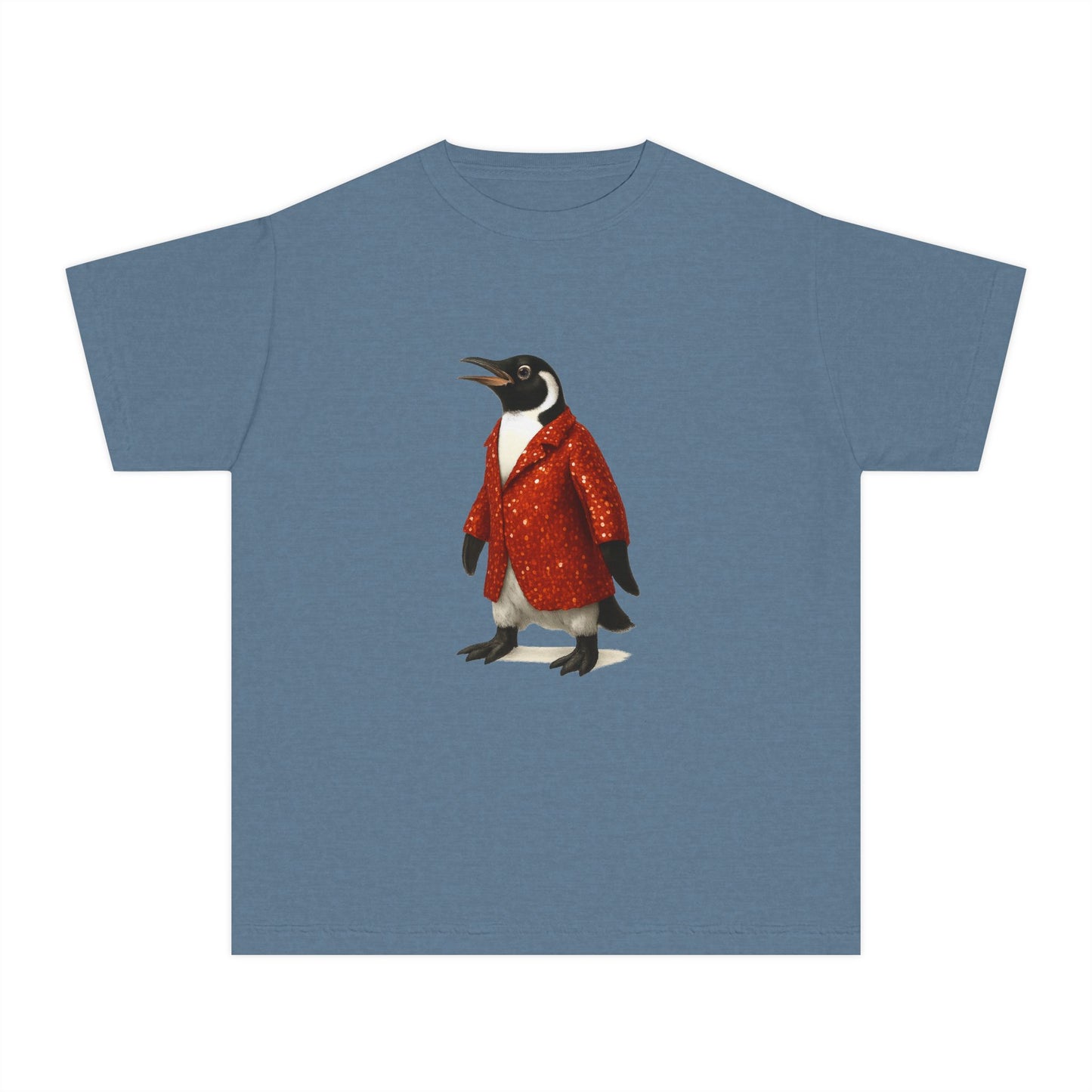 Penguin in Sequins RHYMES THYME CC Youth T-Shirt