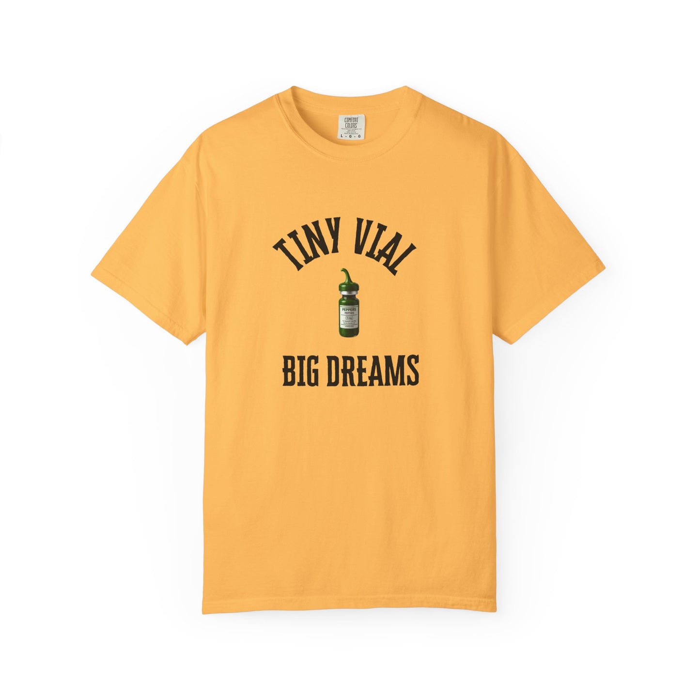 Tiny Vial, Big Dreams Peptides T-shirt