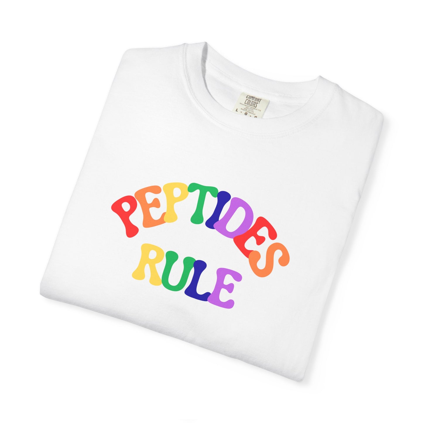 Peptides Rule T-Shirt — Colorful Retro T-Shirt