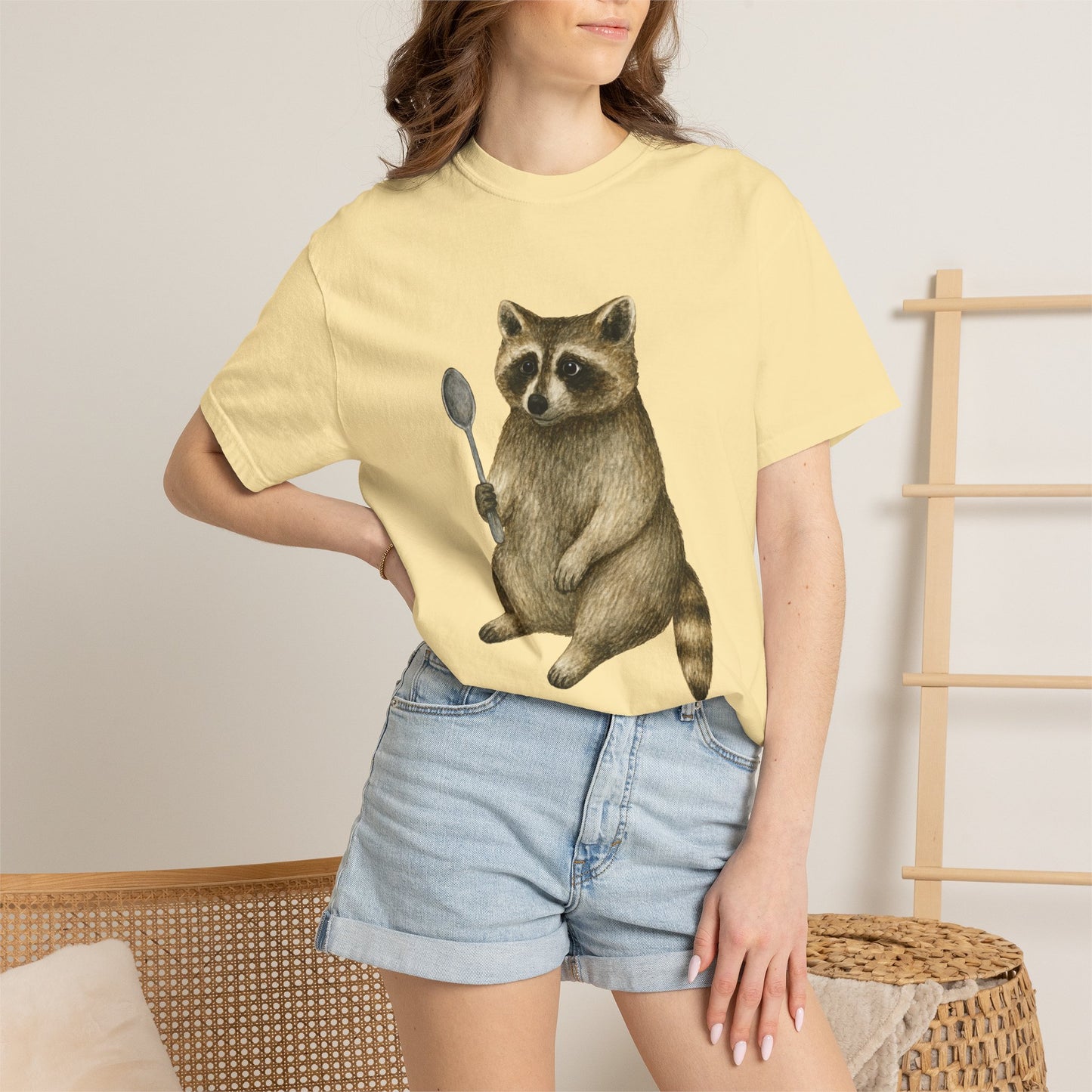 Raccoon with a Spoon RHYMES THYME CC T-Shirt