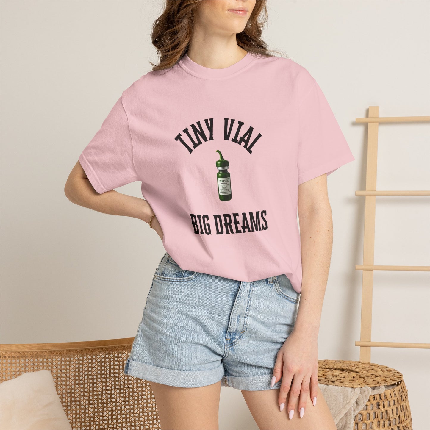 Tiny Vial, Big Dreams Peptides T-shirt