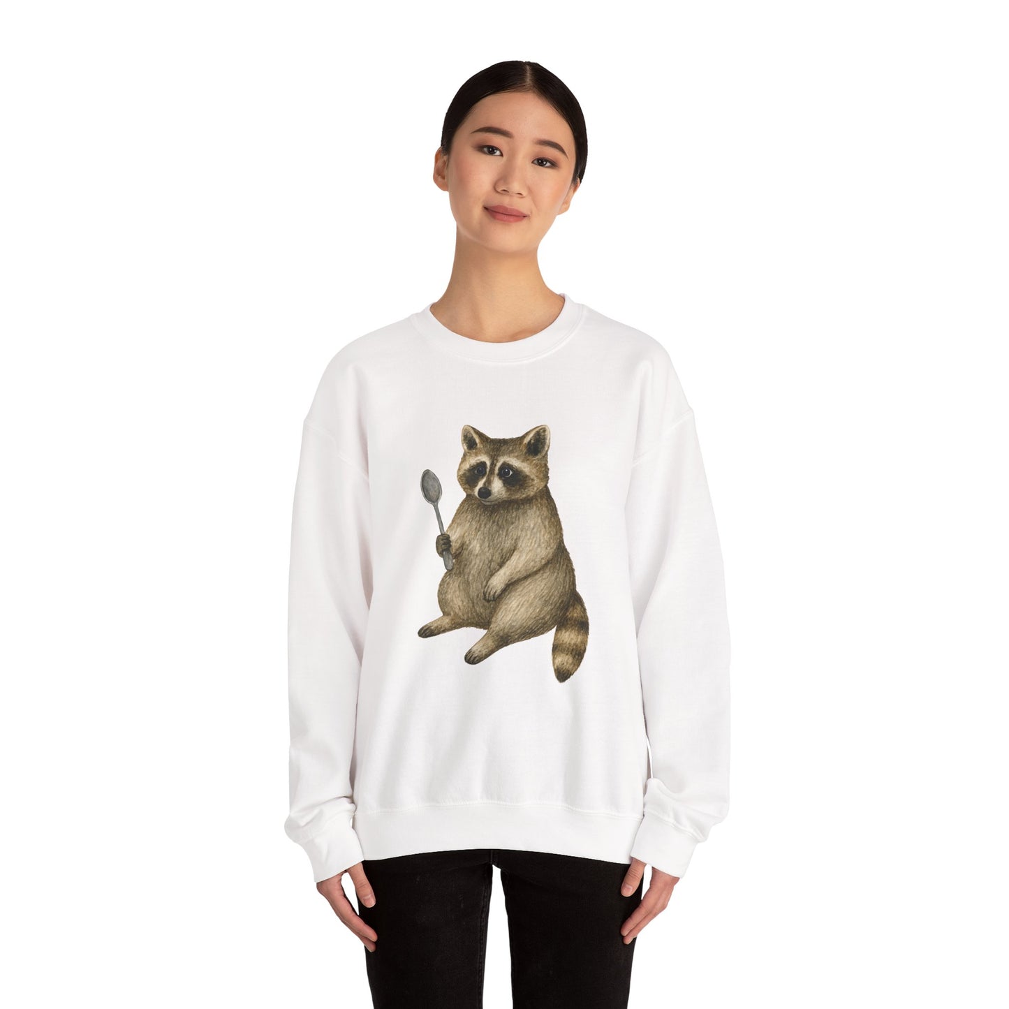 Raccoon with a Spoon RHYMES THYME Sweatshirt