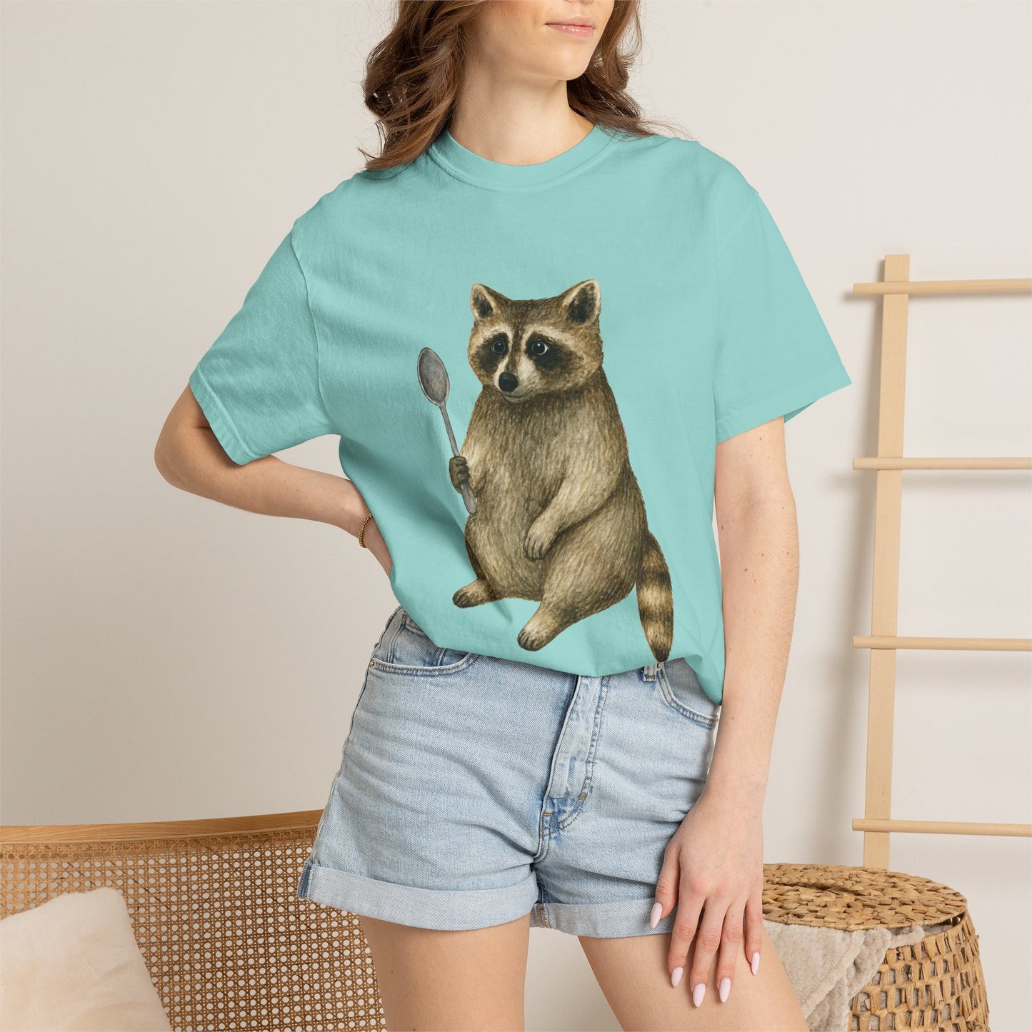 Raccoon with a Spoon RHYMES THYME CC T-Shirt