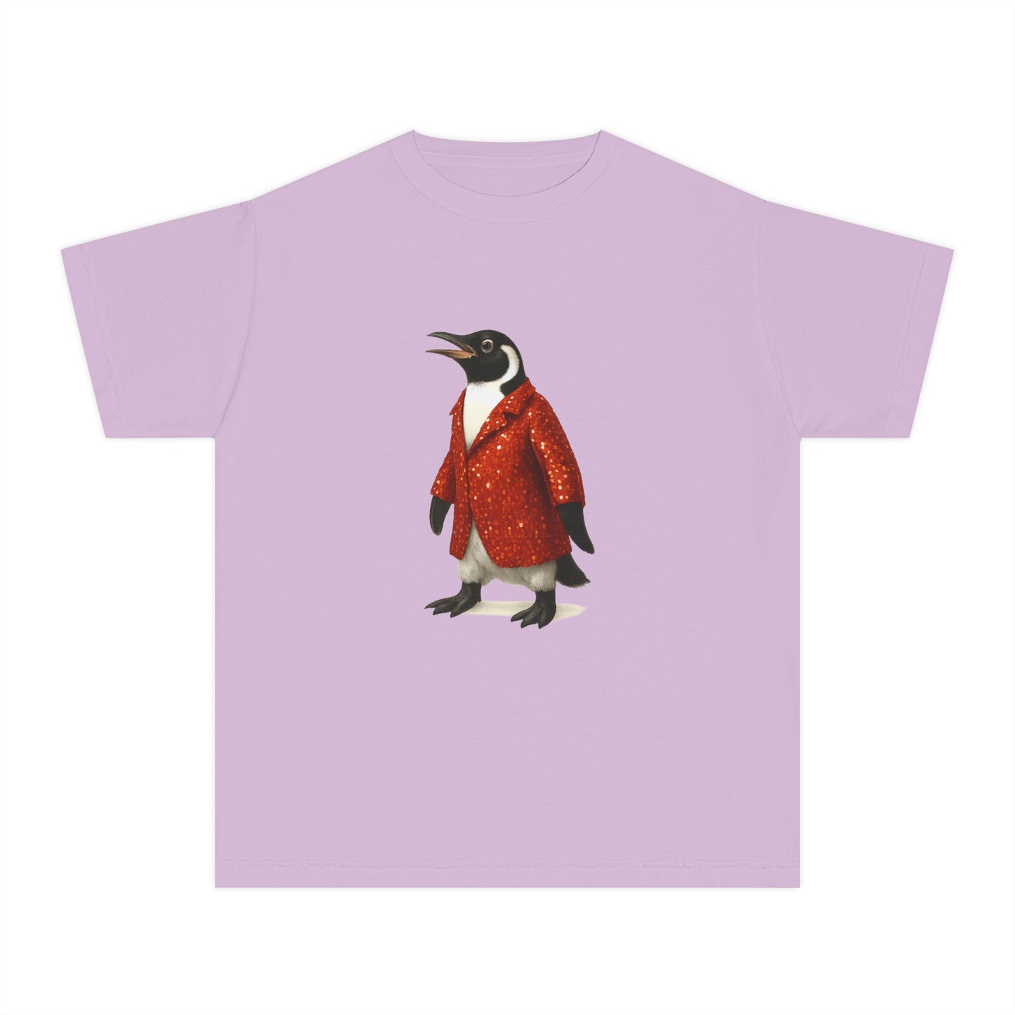 Penguin in Sequins RHYMES THYME CC Youth T-Shirt