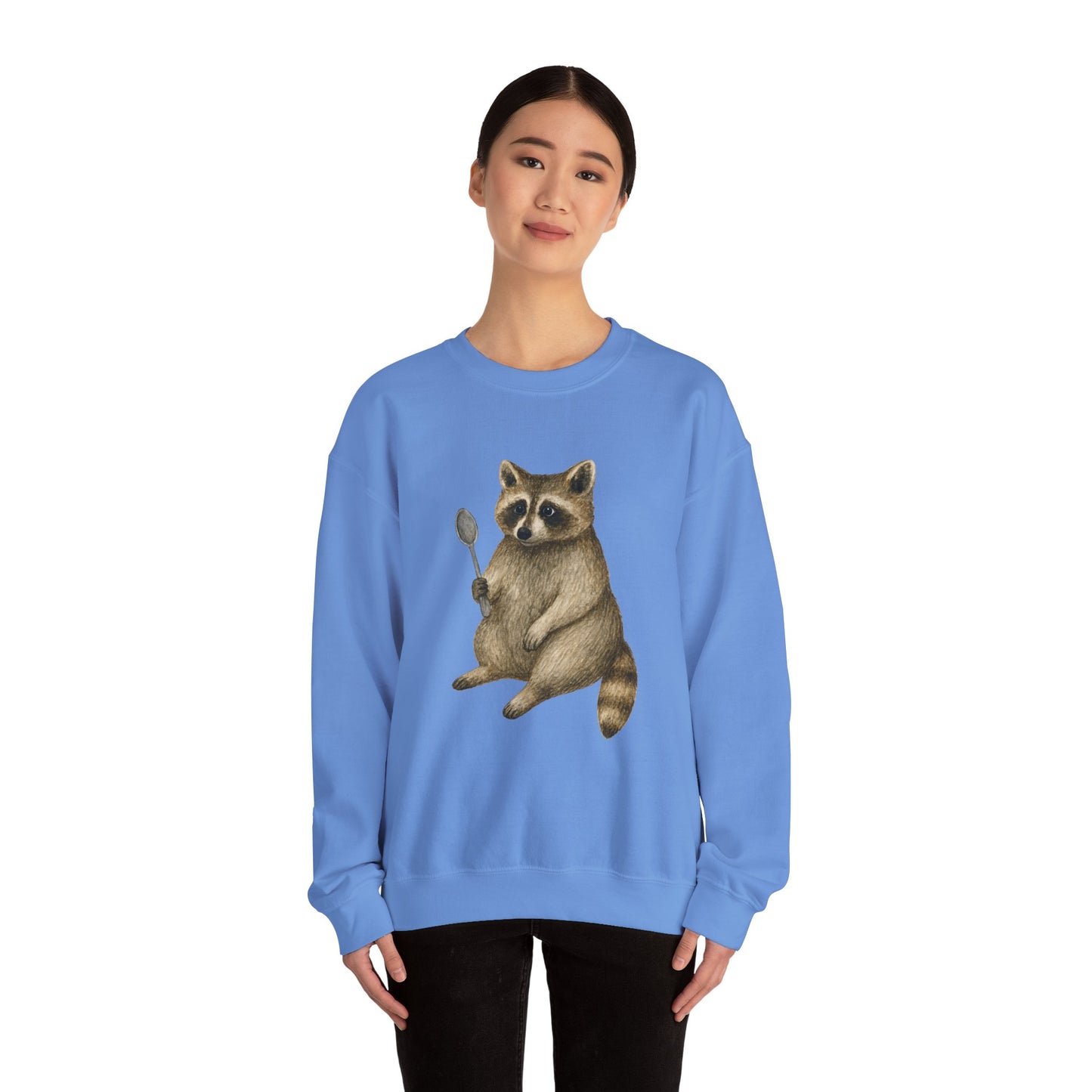 Raccoon with a Spoon RHYMES THYME Sweatshirt