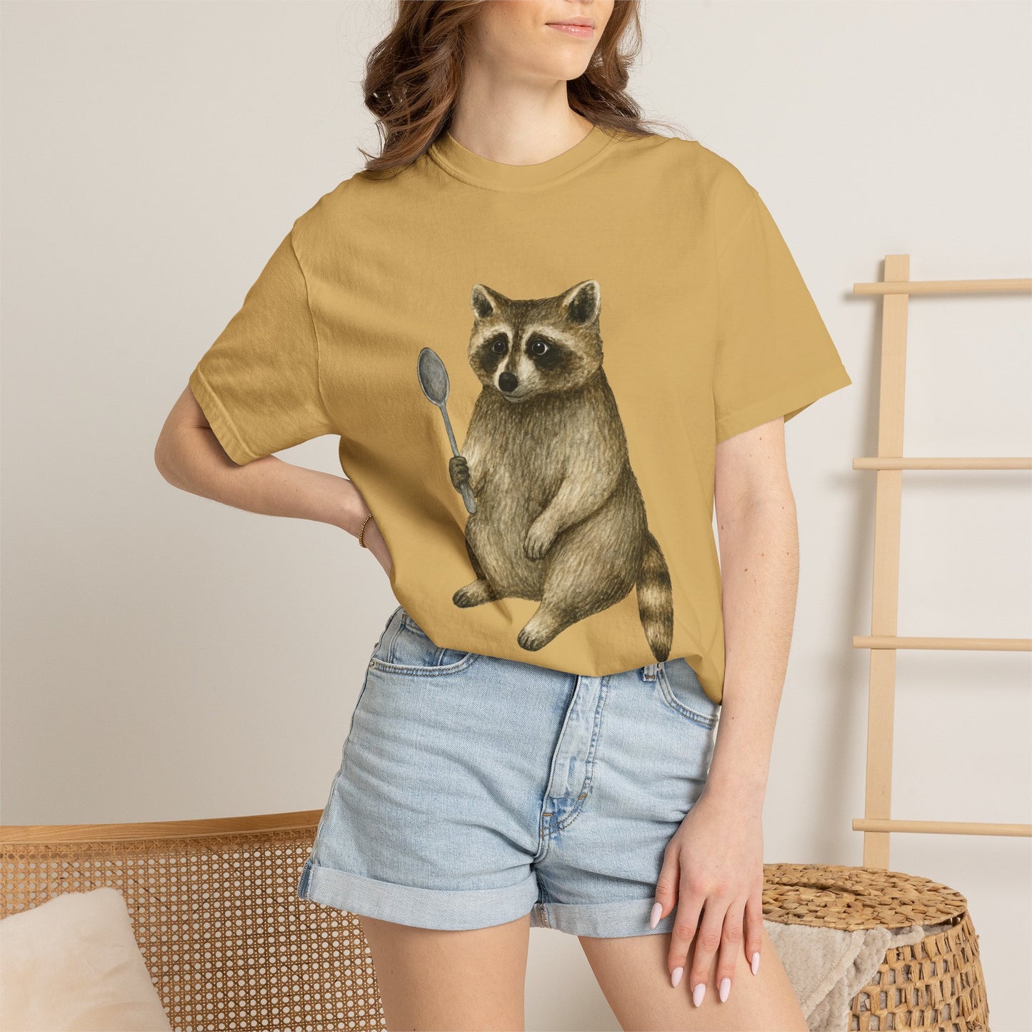 Raccoon with a Spoon RHYMES THYME CC T-Shirt
