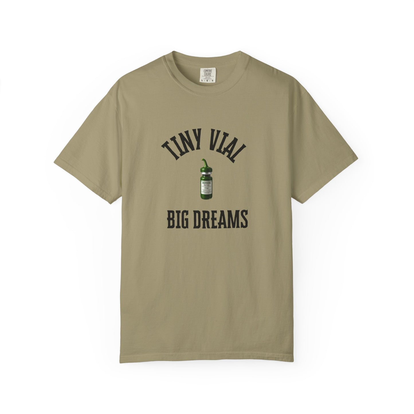 Tiny Vial, Big Dreams Peptides T-shirt