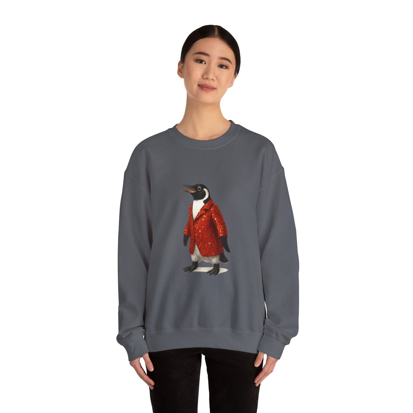 Penguin in Sequins RHYMES THYME Sweatshirt