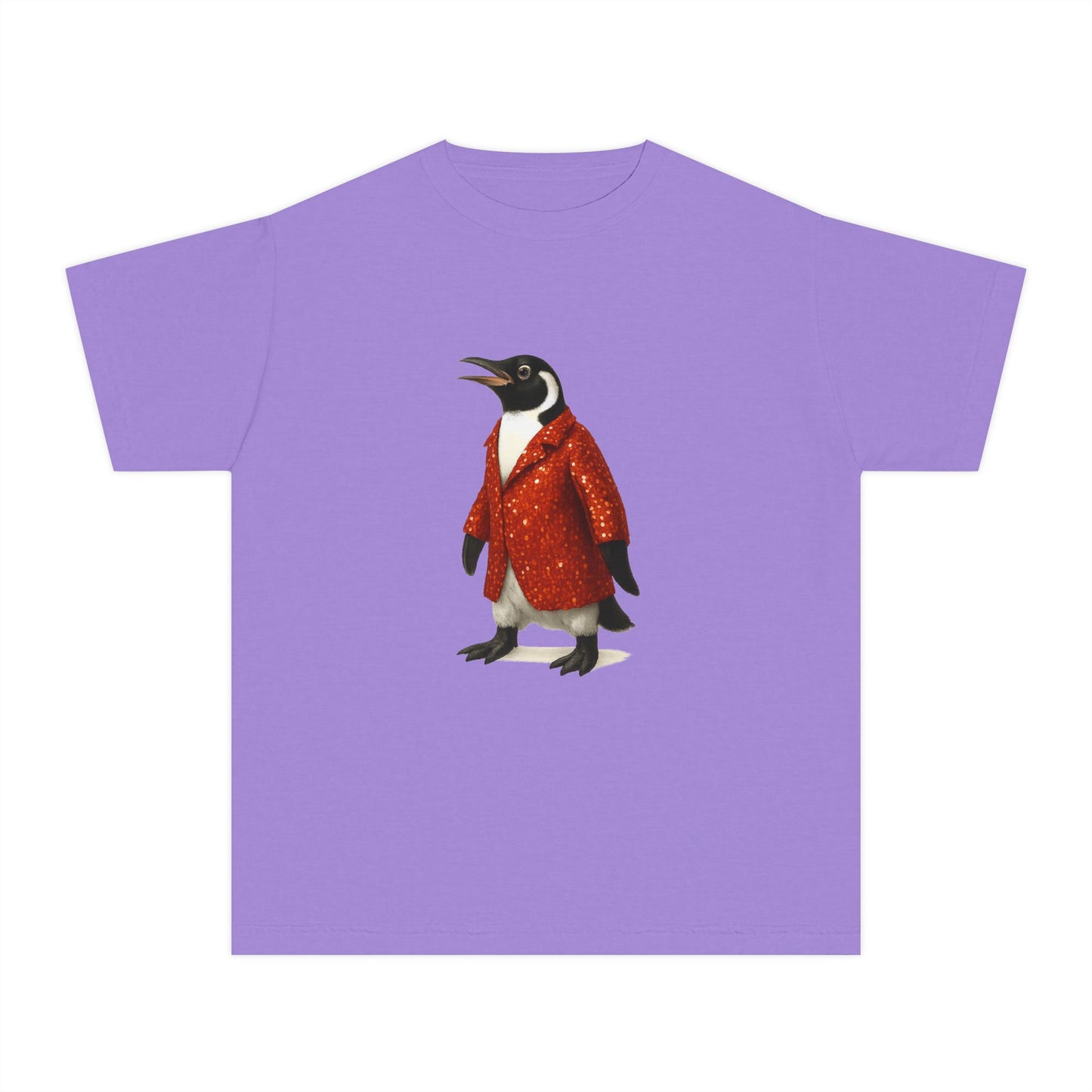 Penguin in Sequins RHYMES THYME CC Youth T-Shirt