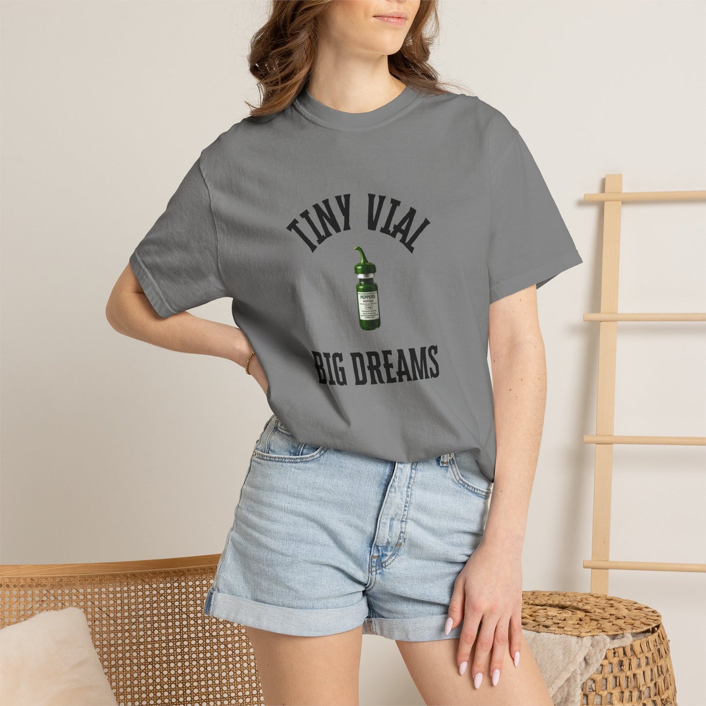 Tiny Vial, Big Dreams Peptides T-shirt