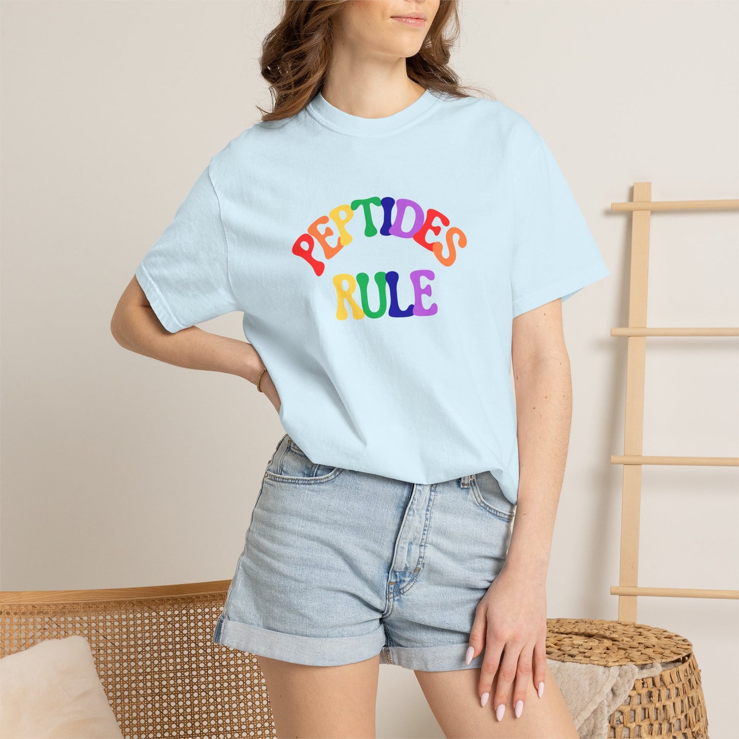 Peptides Rule T-Shirt — Colorful Retro T-Shirt
