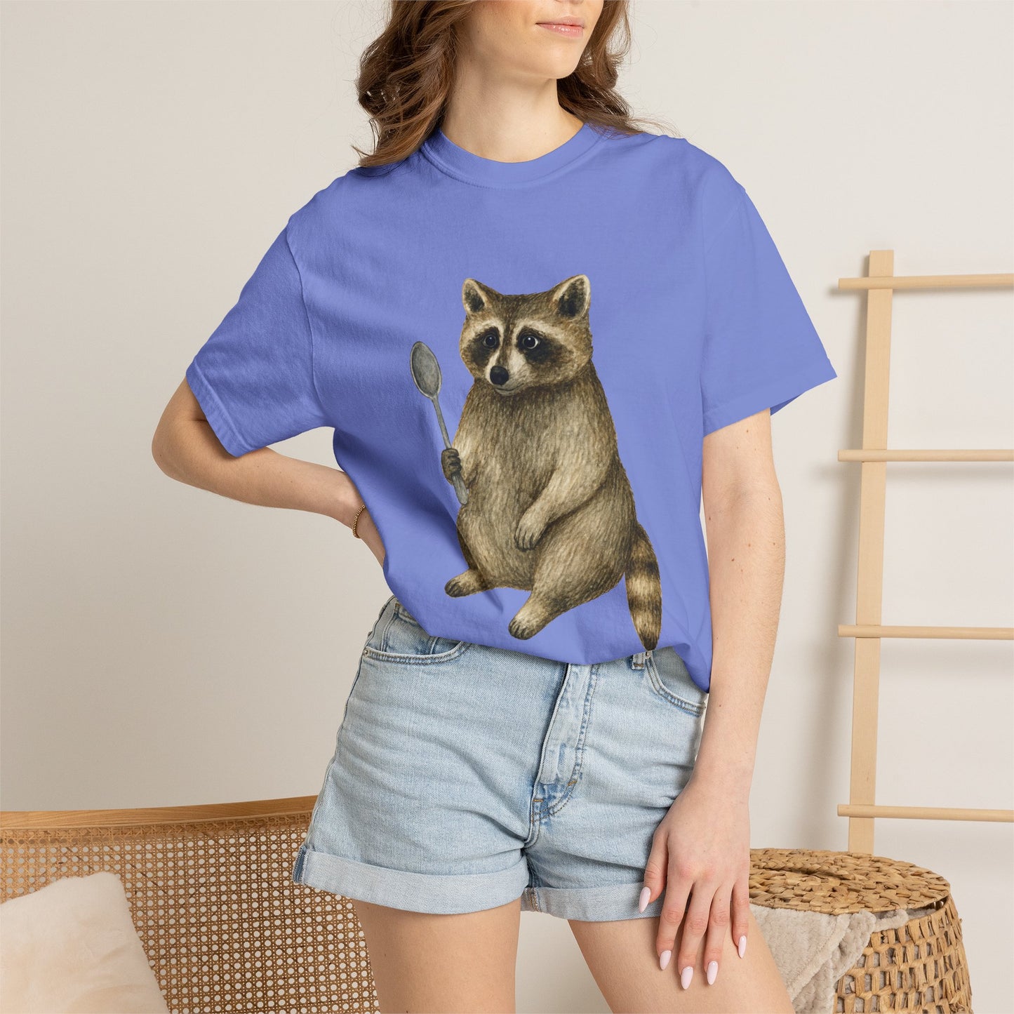 Raccoon with a Spoon RHYMES THYME CC T-Shirt
