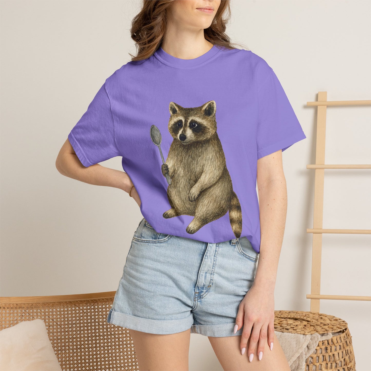 Raccoon with a Spoon RHYMES THYME CC T-Shirt