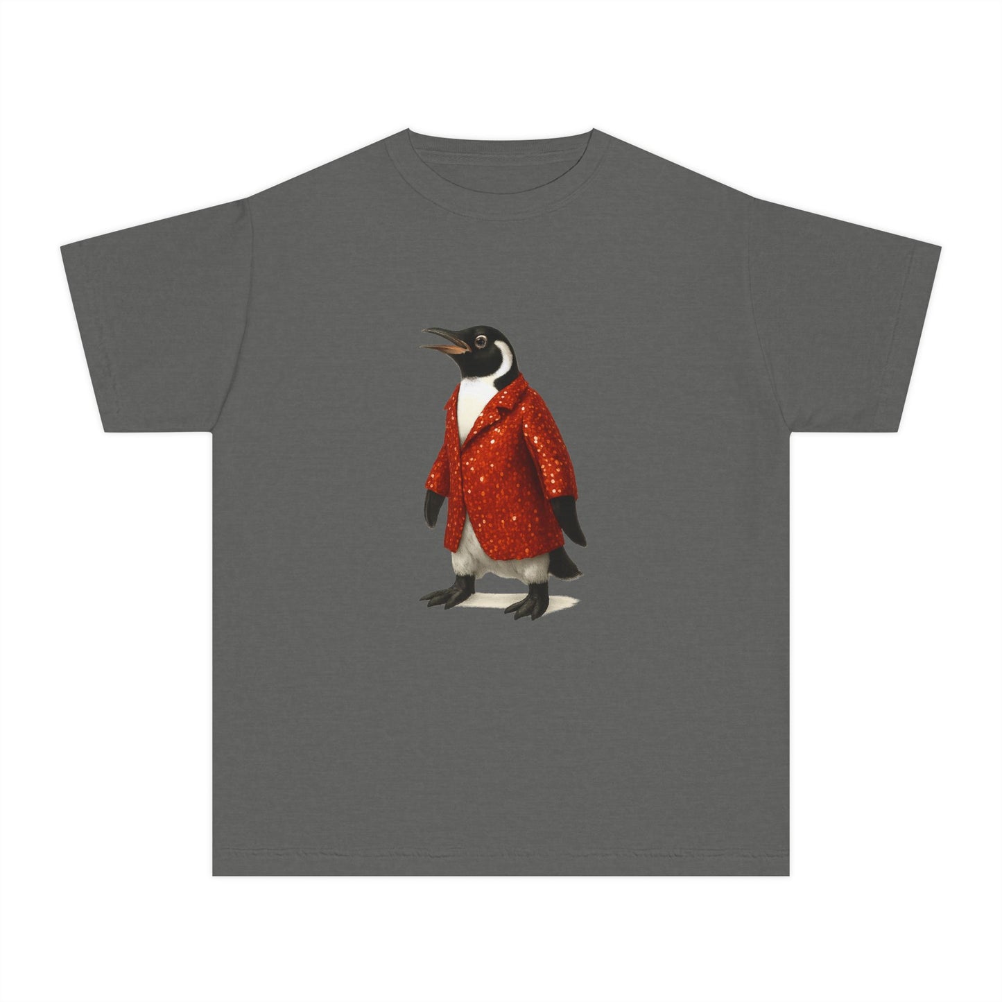 Penguin in Sequins RHYMES THYME CC Youth T-Shirt