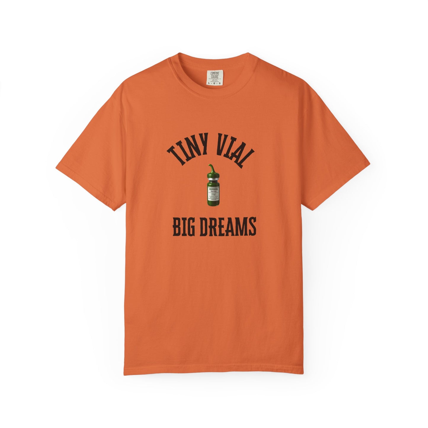 Tiny Vial, Big Dreams Peptides T-shirt