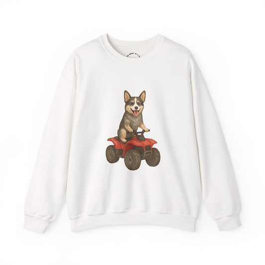 Blue Heeler on a Four Wheeler RHYMES THYME Sweatshirt