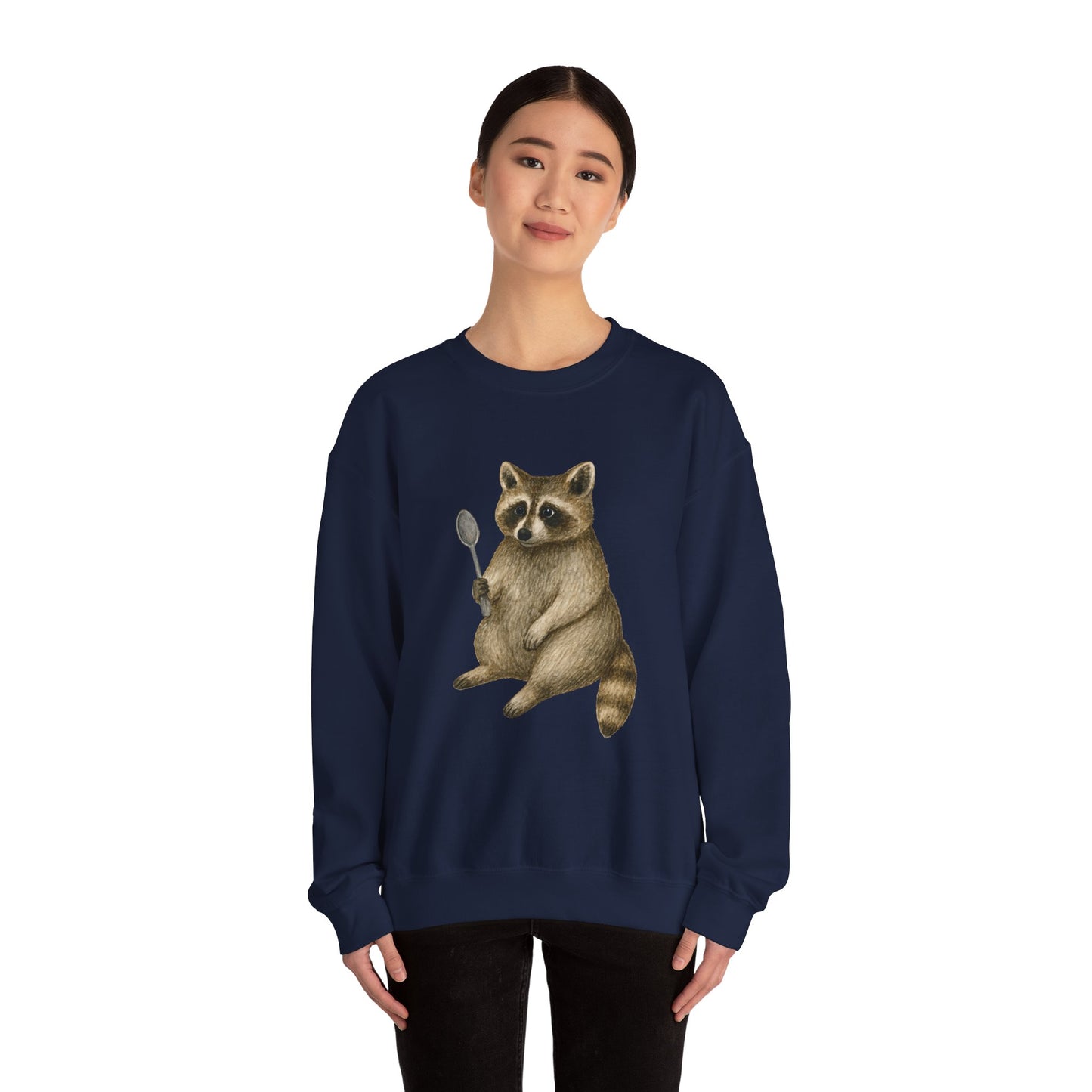 Raccoon with a Spoon RHYMES THYME Sweatshirt