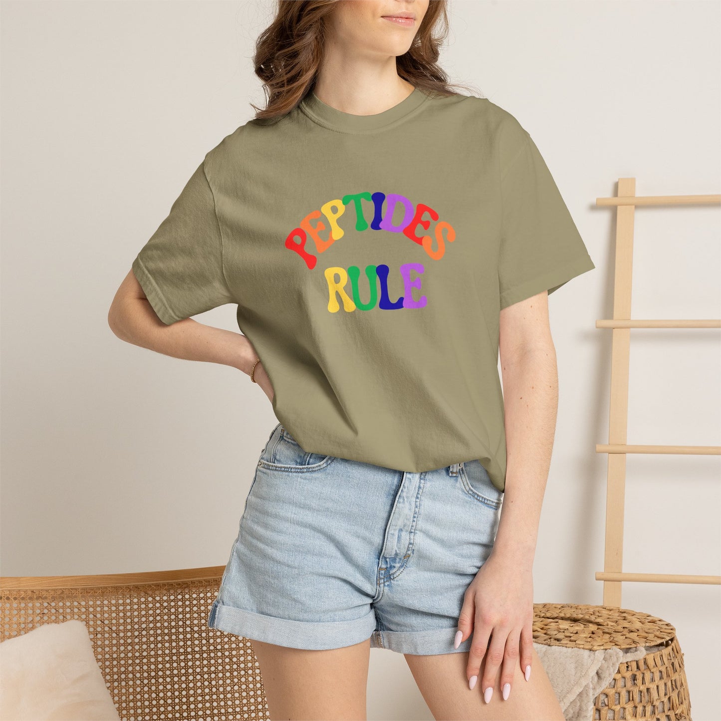 Peptides Rule T-Shirt — Colorful Retro T-Shirt