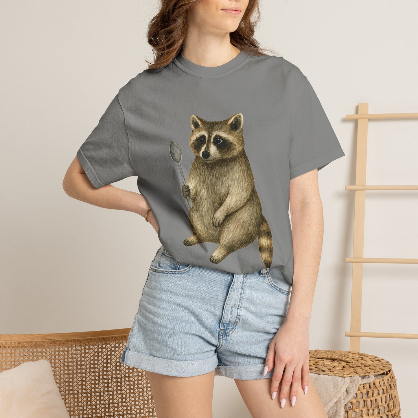 Raccoon with a Spoon RHYMES THYME CC T-Shirt