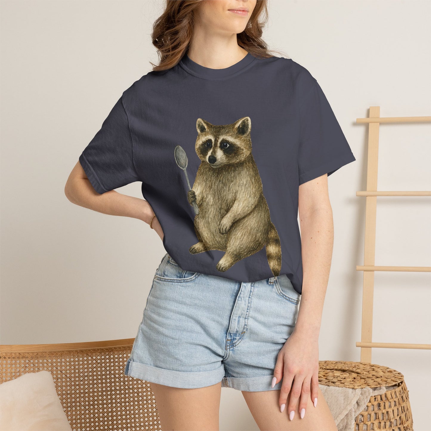 Raccoon with a Spoon RHYMES THYME CC T-Shirt
