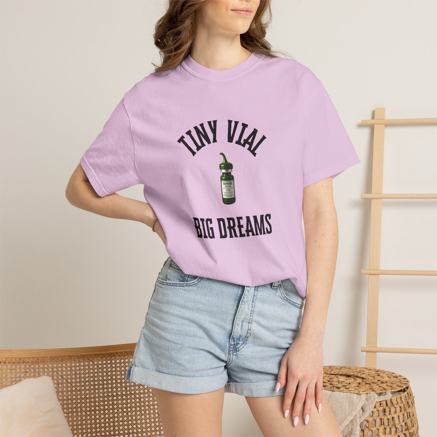 Tiny Vial, Big Dreams Peptides T-shirt