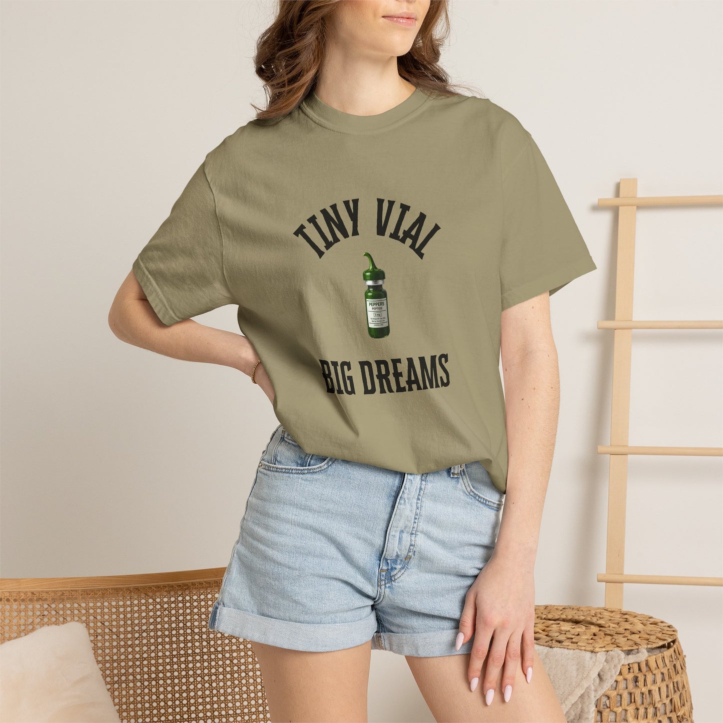 Tiny Vial, Big Dreams Peptides T-shirt