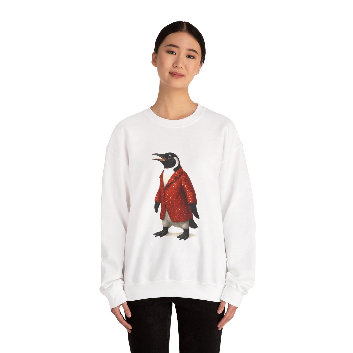 Penguin in Sequins RHYMES THYME Sweatshirt